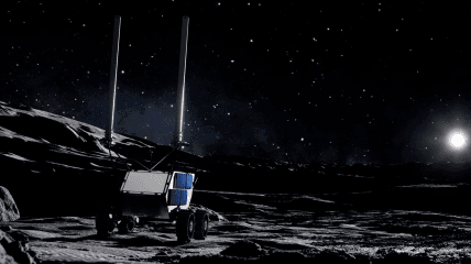 A jumping robot has been sent to the Moon to explore craters.